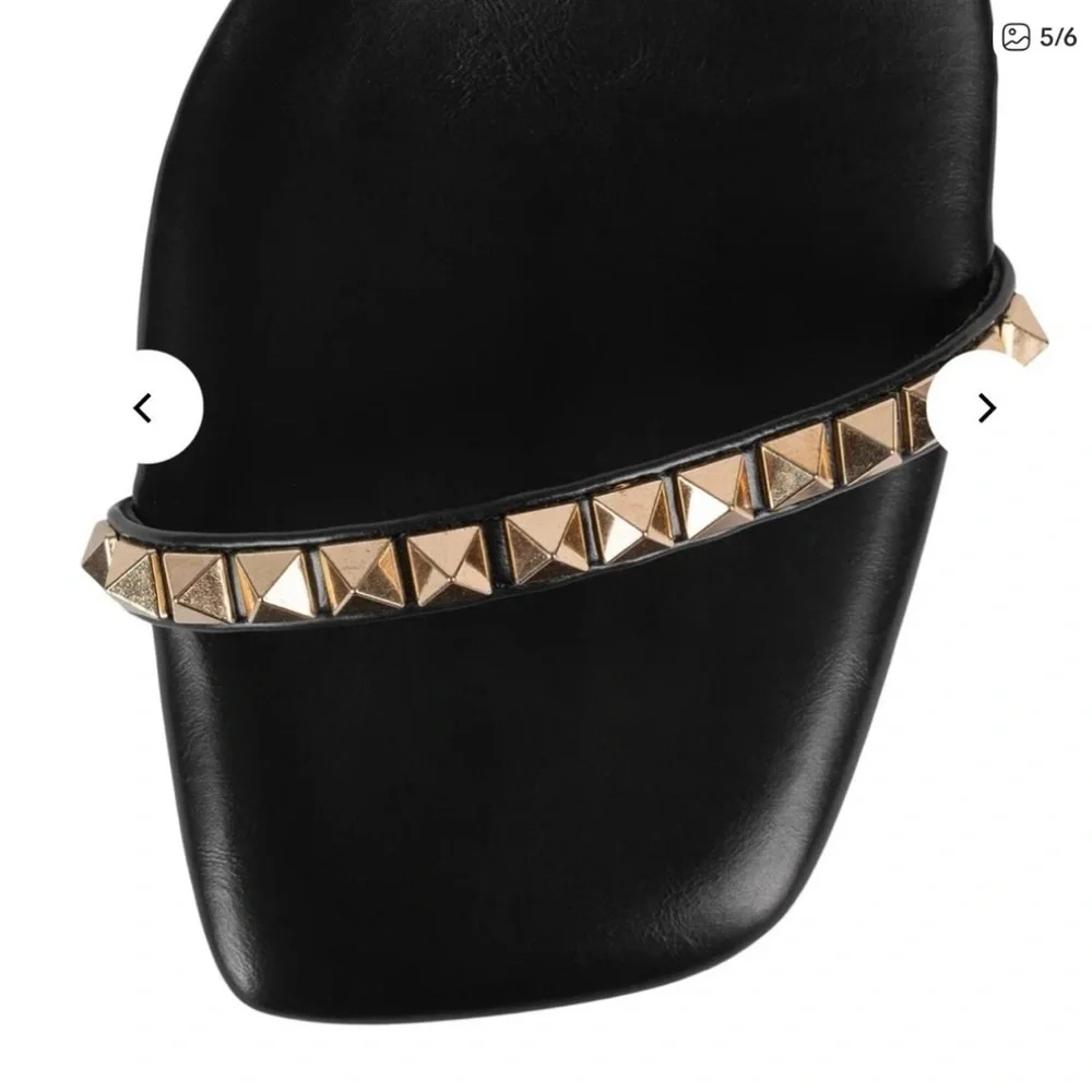 Black and Gold Studded Women's - Picture 5 of 6
